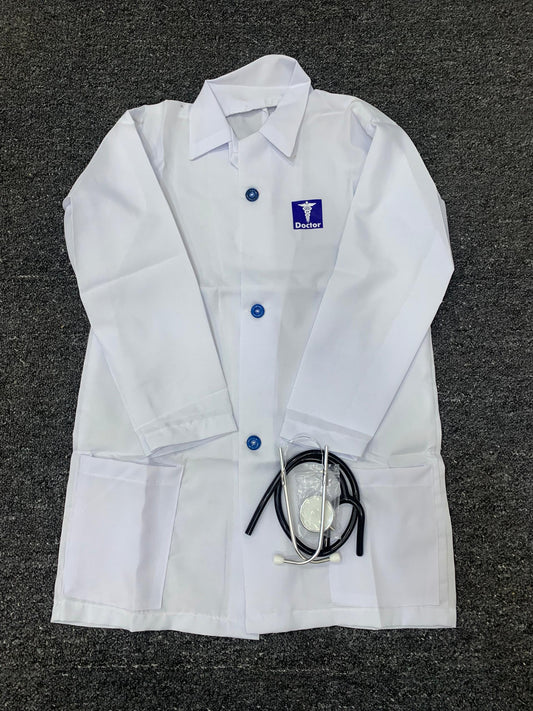 DOCTOR KIDS COSTUME LONG LENGTH WITH STETOSCOPE