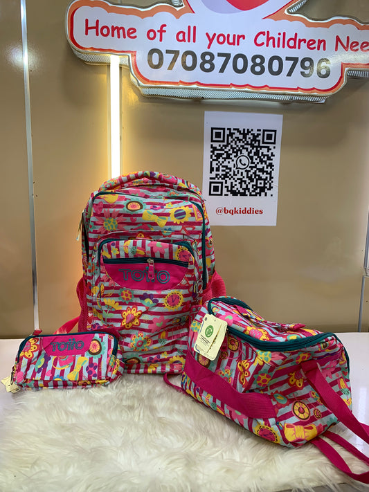 16 INCHES TOTTO 3IN1 BACK BAG SET