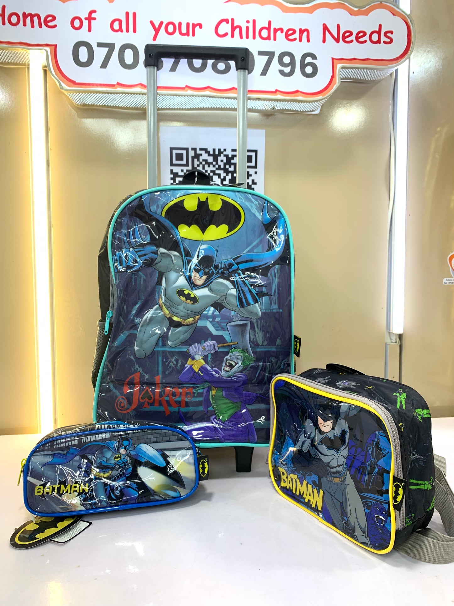 DC BATMAN TROLLEY BAG SET