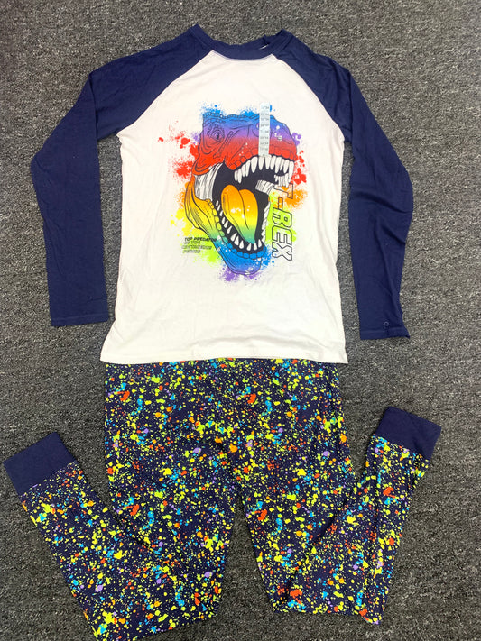 DUNNESSLEEP PYJAMA SET 2PCS SET (T-REX)/11-14YEARS
