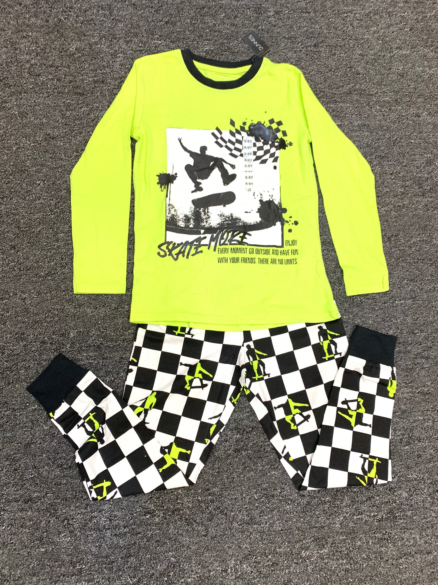 DUNNESSLEEP PYJAMA SET 2PCS SET (SKATE MORE)/8-9YEARS