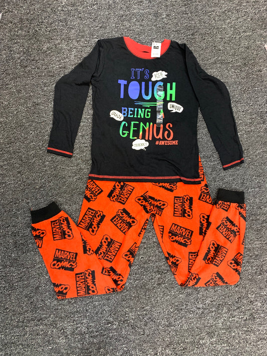 DUNNESSLEEP PYJAMA SET 2PCS SET (ITS TOUGH BEING A GENIUS)/7-8YEARS