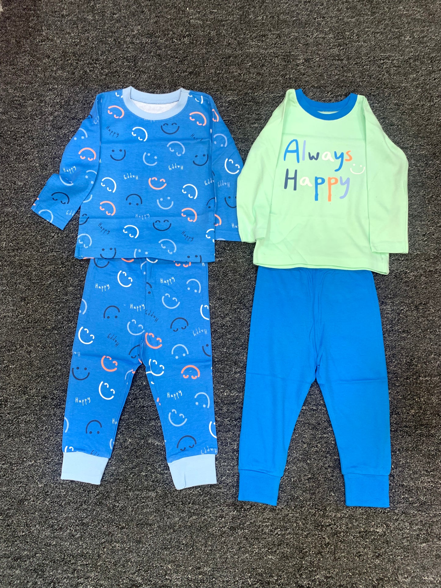 DUNNESSLEEP 2 PACK MIX N MATCH PYJAMAS(ALWAYS HAPPY)/12-18MONTHS