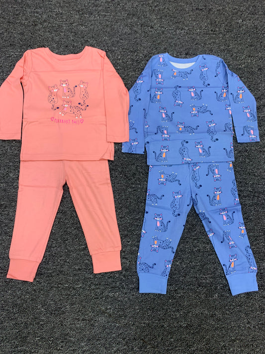 DUNNESSLEEP 2 PACK MIX N MATCH PYJAMA(PURRFECT PALS CAT DESIGN)/18-23MONTHS