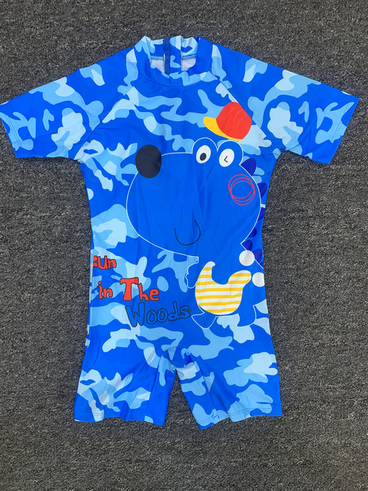 SWIMMING TRUNK SWIMSUIT BLUE CAMO/6-10YEARS