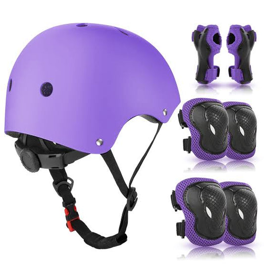 KIDS HELMET WITH  KNEE & ELBOW GUARD AGE 5-16YRS PREMIUM/SKATING/BICYCLE