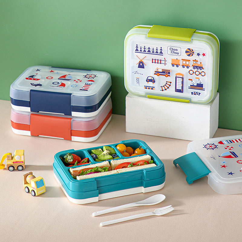 CHOO CHOO TELEPHONE PLASTIC LUNCHBOX WITH CUTLERY