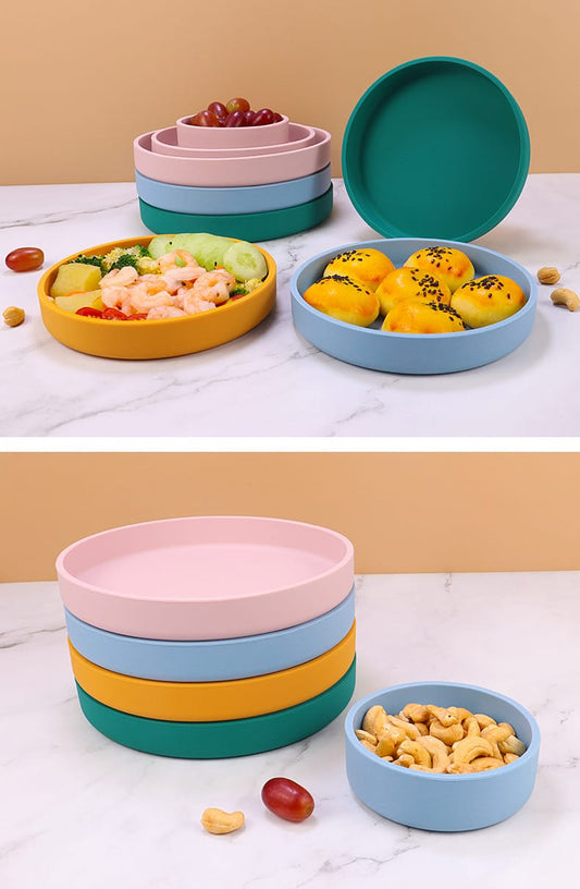 SILICON PLATE AND BOWL SET 3 IN 1