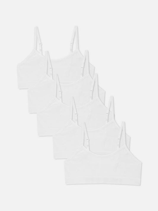 PRIMARK 5 IN 1 COTTON CROP TOPS FOR GIRLS