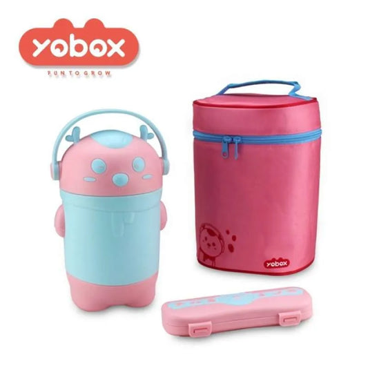 YOBOX COMPARTMENT LUNCH BOX WITH LUNCH BAG AND CUTLERY SET 3 IN 1