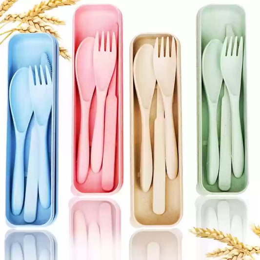 PLASTIC CUTLERY SET WITH KNIFE