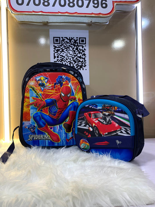 SPIDERMAN BACKPACK SET AGES 4-7YRS