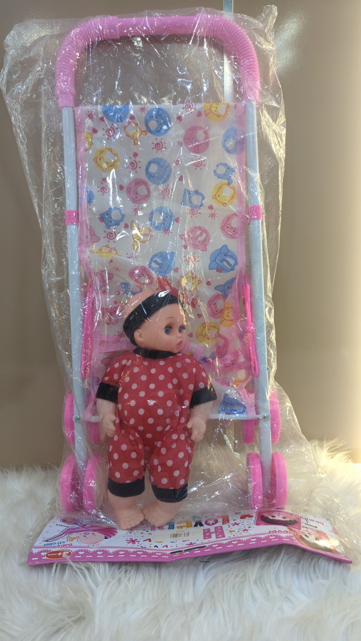 LOVELY BABY STROLLER TOY DOLL