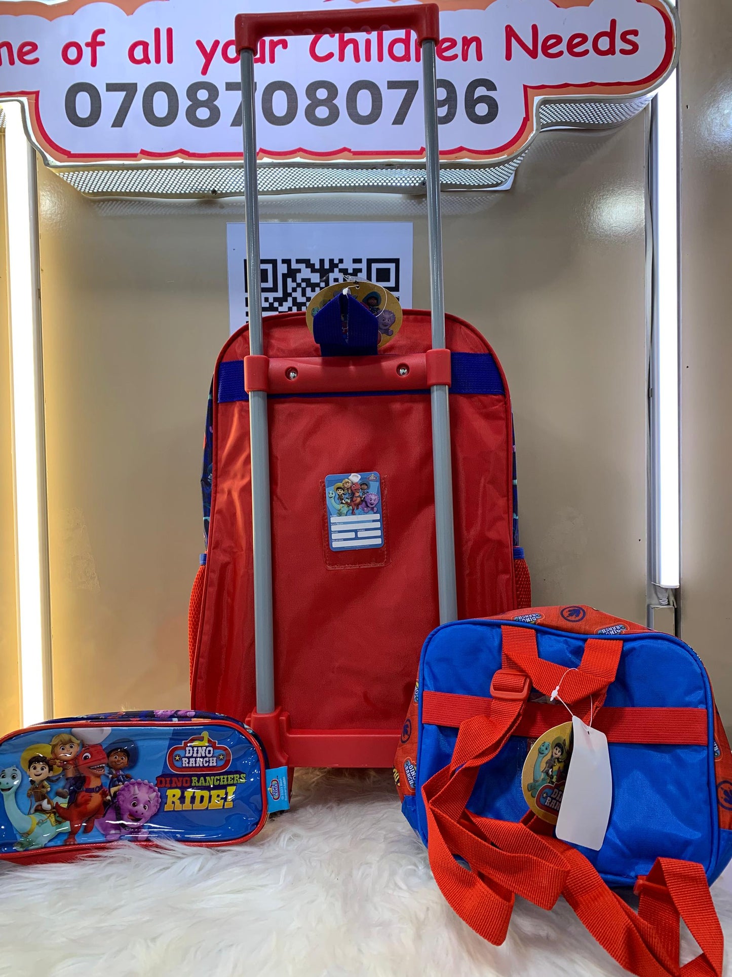 DINO RANCH KIDS TROLLEY BAG SET 4-7yrs