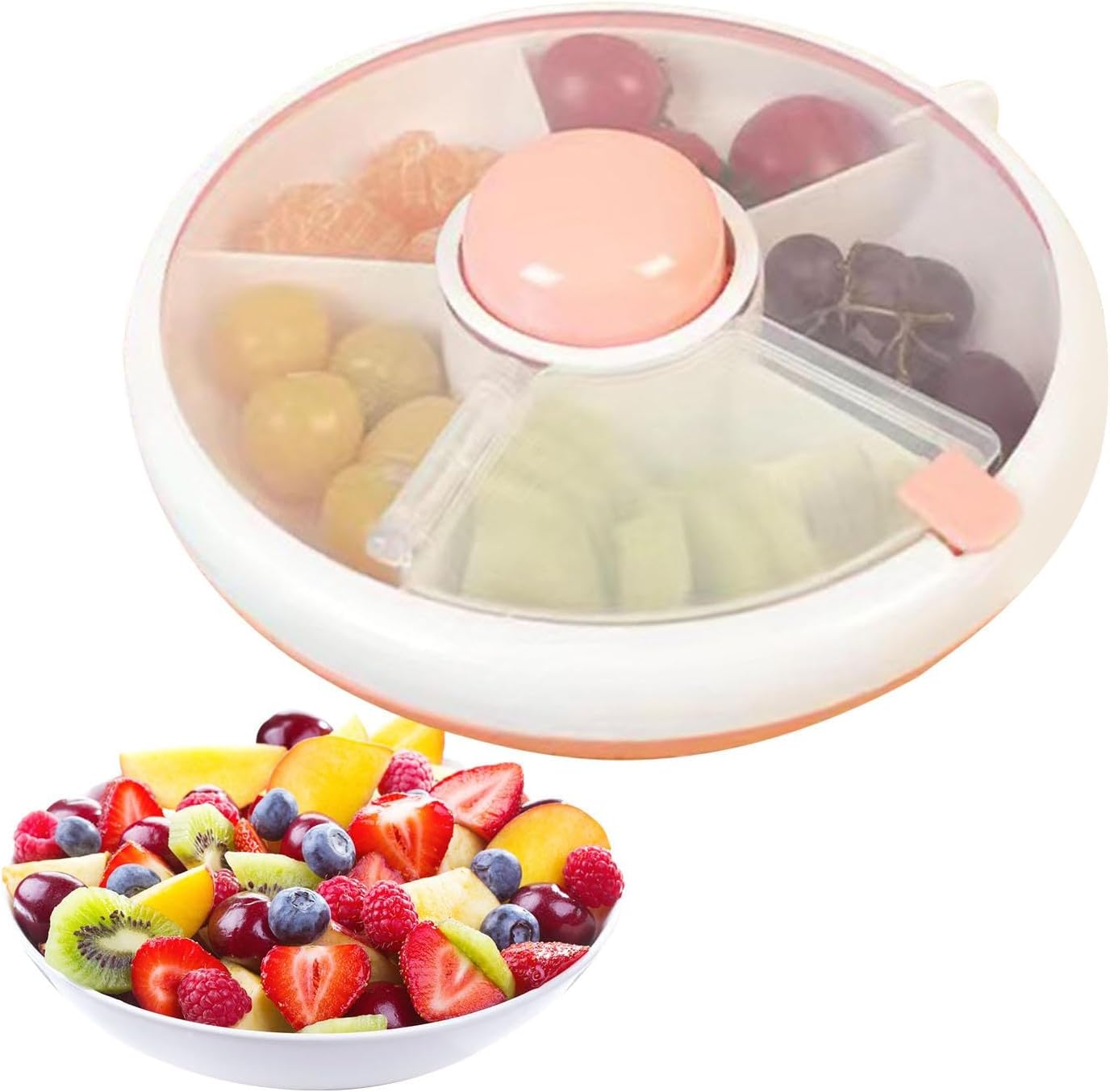SNACK SPINNER LUNCH BOX ROTATING FOOD STORAGE
