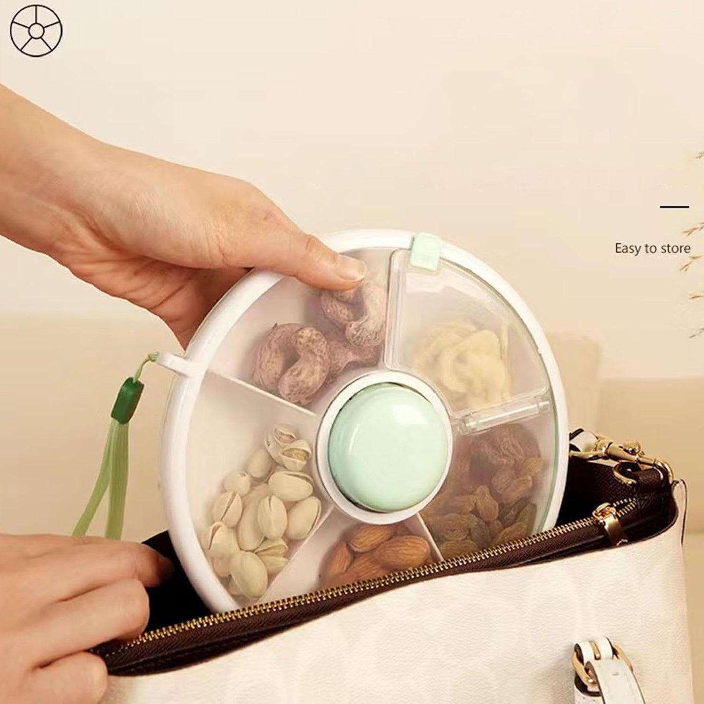 SNACK SPINNER LUNCH BOX ROTATING FOOD STORAGE